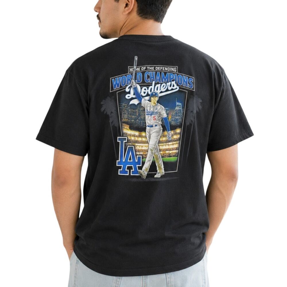 LA Dodgers Freddie Freeman World Champions T Shirt XL MLB Championship Tee